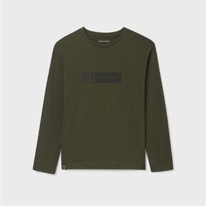 Size 10 Boys Mayoral Dark Green Long Sleeve Tee